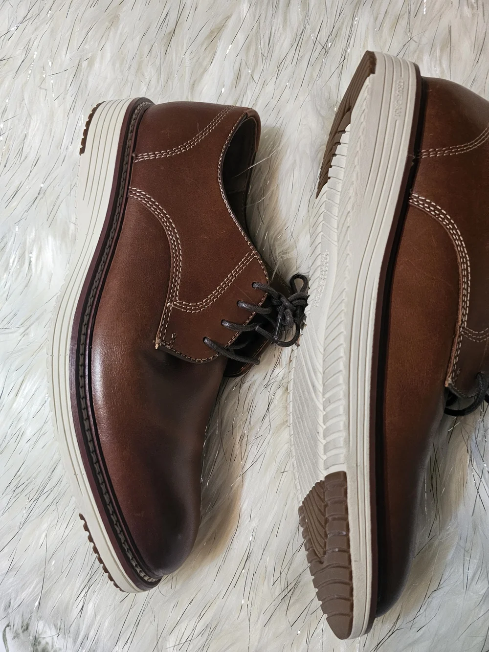 Johnston & Murphy Men's Brown Leather Derby Shoes
